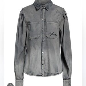 Pinko Gray Denim Jacket/Shirt for Women